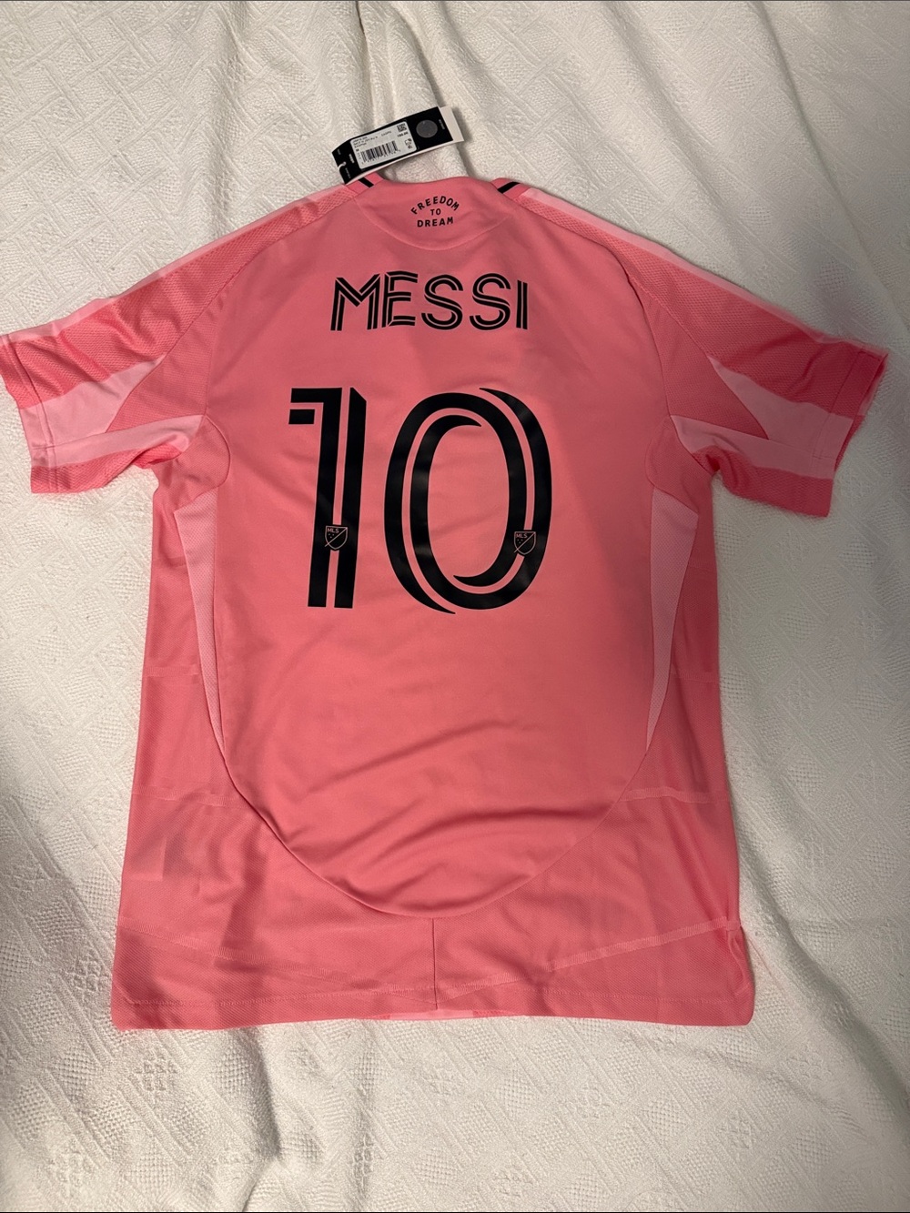 NWT adidas Inter Miami  Medium Slim Fit Pink 'MESSI' #10 Soccer Jersey